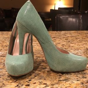 BCBG Snake Print Heels